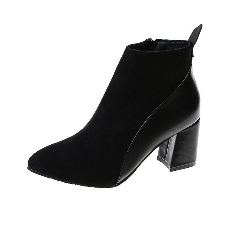 Women's fashionable and elegant ankle boots with trendy block heel, size Valenzora