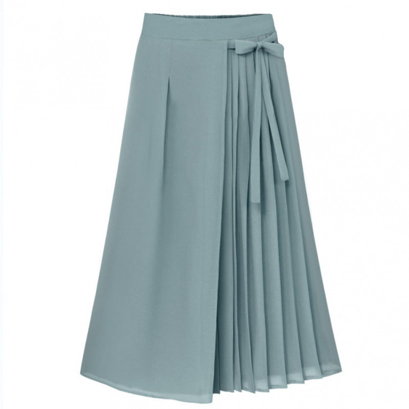 Damen-Faltenrock mit Taillenbund und eleganter Raffung, Größe