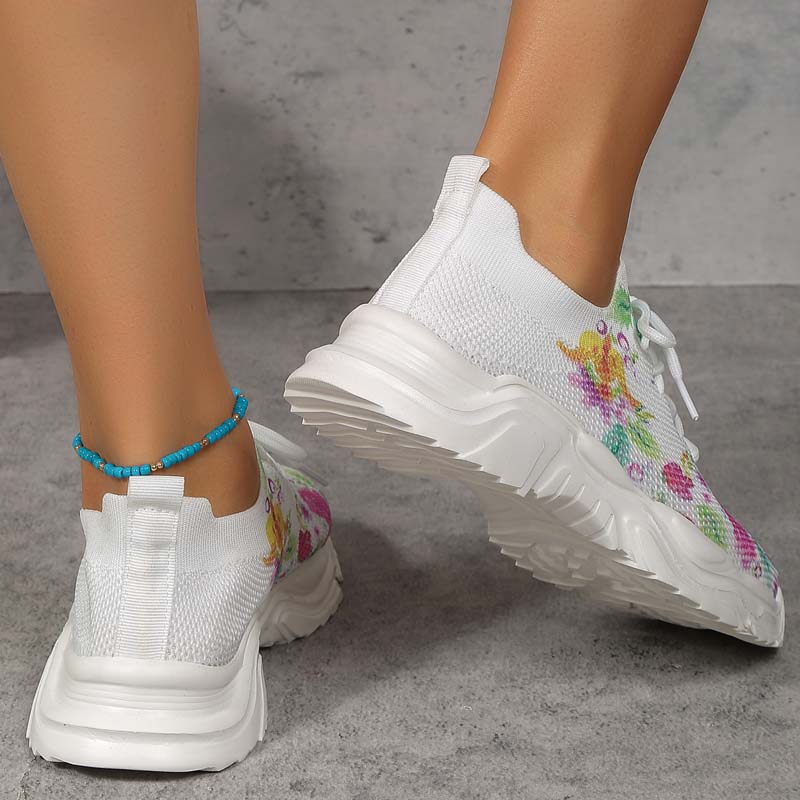 Valenzora | Sneakers für Damen mit weitläufigem Blumenmuster