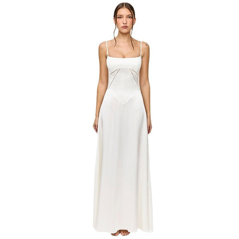 Damenabendkleid mit figurbetontem Schnitt und edlem Satin-Finish, Größe Valenzora