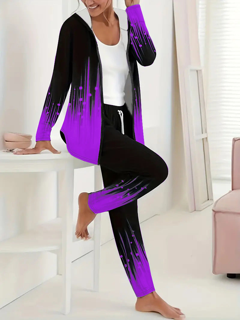 Women's tracksuit with unique gradient effects, size