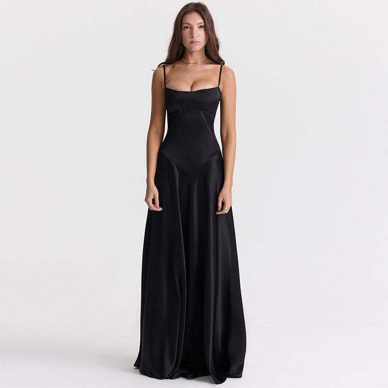Damenabendkleid mit figurbetontem Schnitt und edlem Satin-Finish, Größe Valenzora