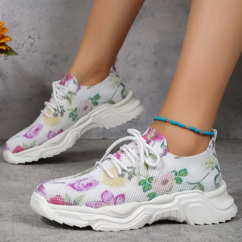 Valenzora | Sneakers für Damen mit weitläufigem Blumenmuster