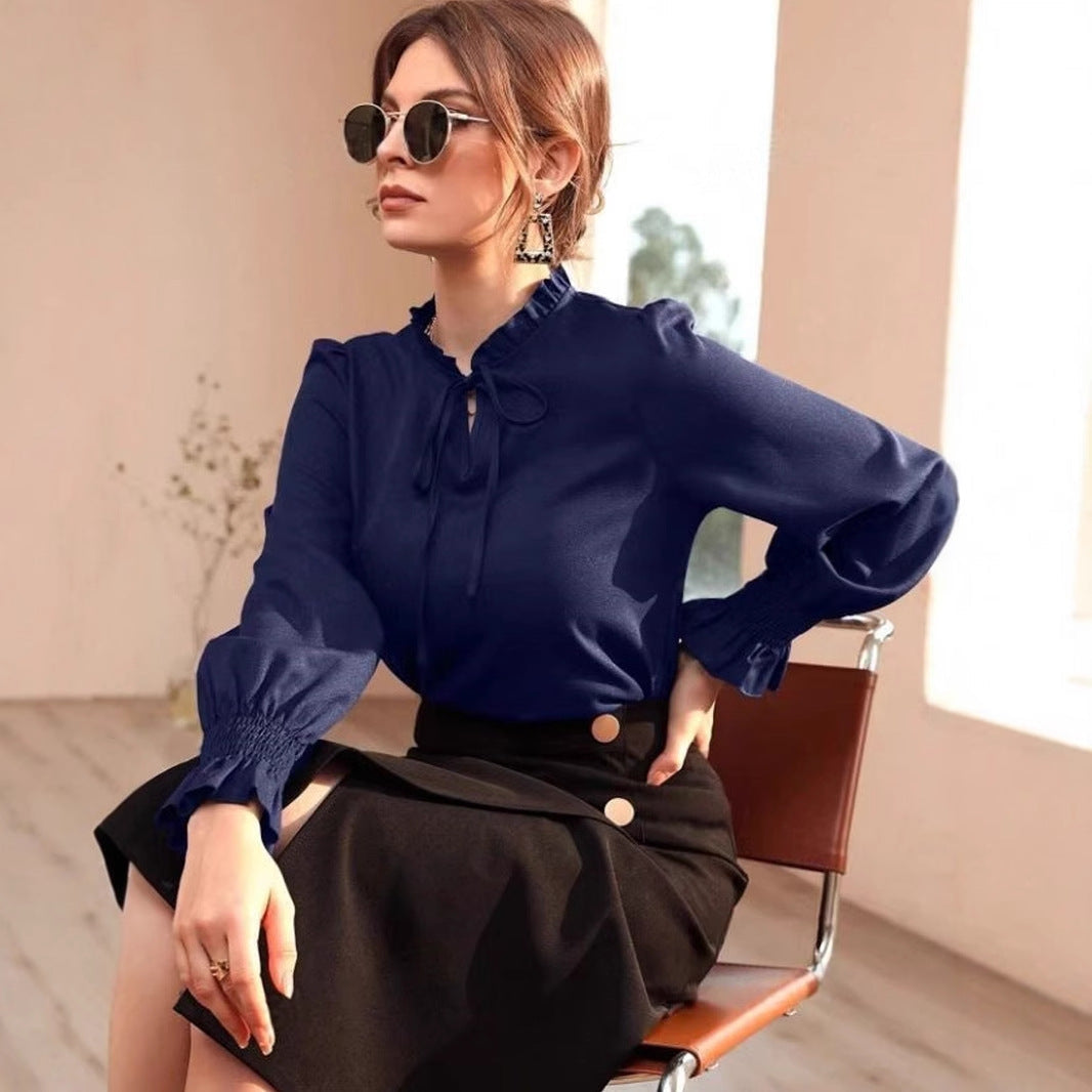 Valenzora | Satin long-sleeved shirt