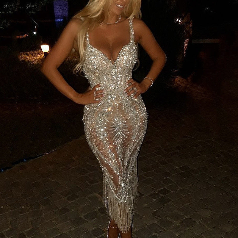 Valenzora | Sequin dress with long sleeves