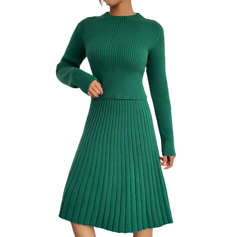 Valenzora | A-line skirt knit sweater set