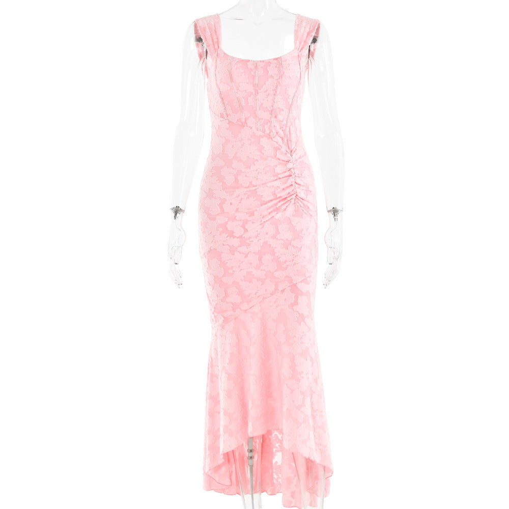 Women's sheath dress with a unique draping effect by Valenzora