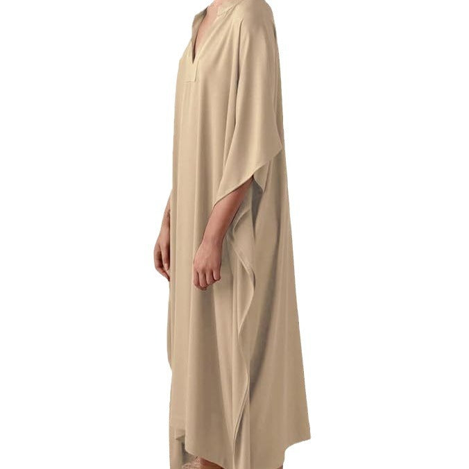 Damen Kaftan mit lässigem Schnitt und elegantem V-Ausschnitt Drune