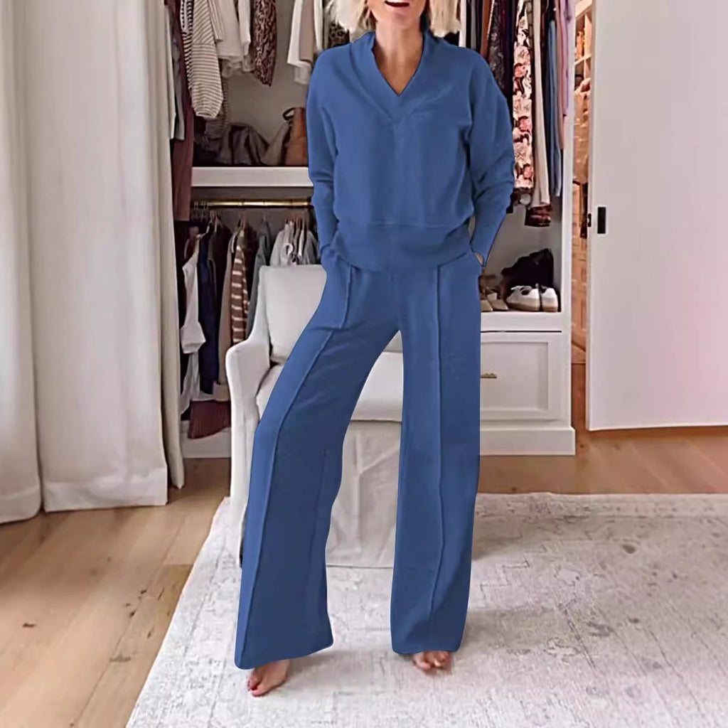 Valenzora | Loose top and wide-leg trousers set