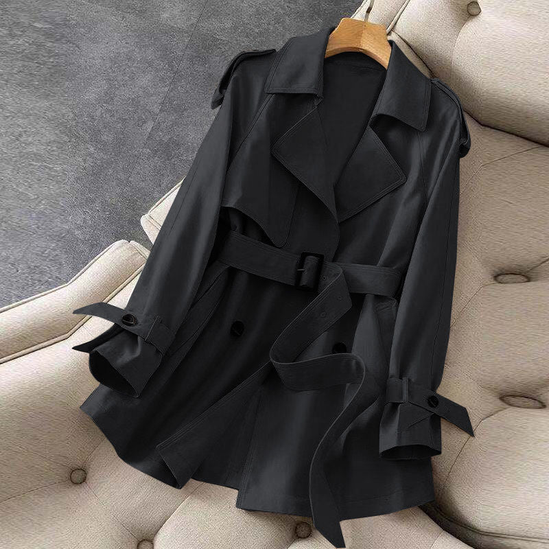 Valenzora | Trench coat with lapel and belt for women