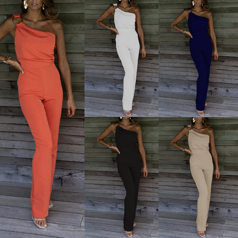 Eleganter Damen-Overall mit asymmetrischem Schnitt und raffinierten Details, Größe [Größe fehlt]