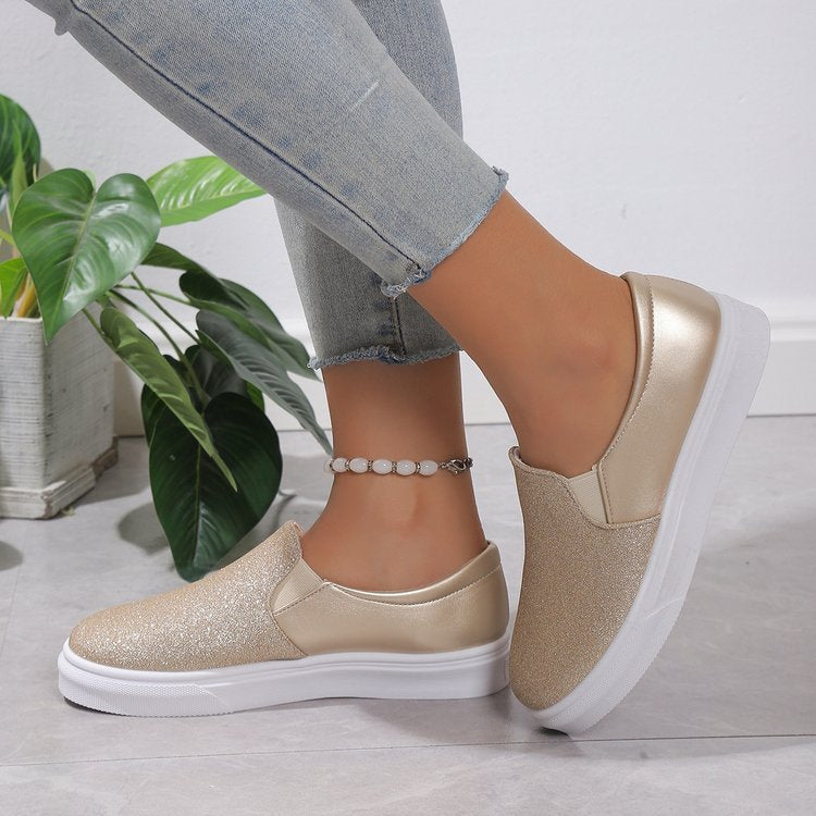 Women's glitter slip-on sneakers SIZE