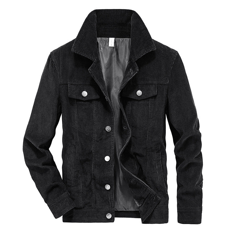 Valenzora | Lässige langärmelige Cordjacke mit Knöpfen