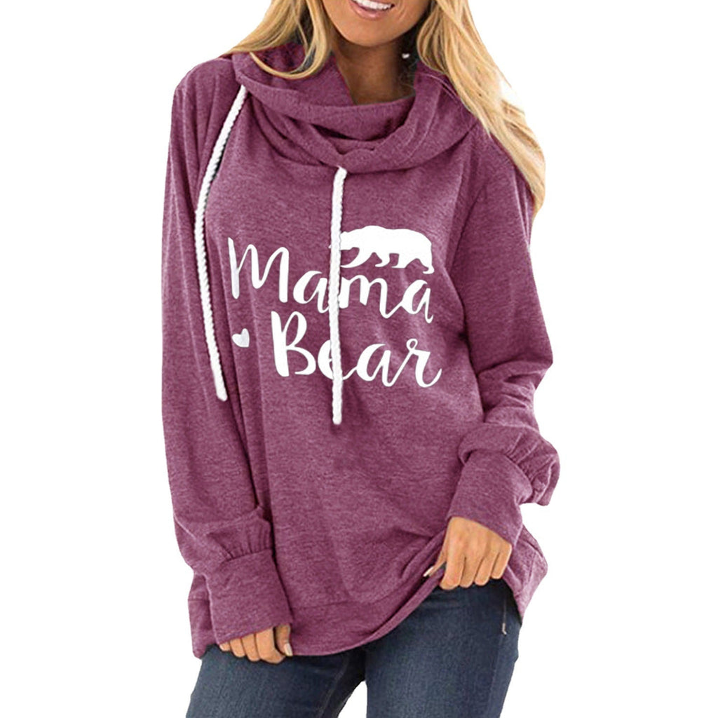 Women's casual hooded shirt with a deep neckline and unique print, size [size]