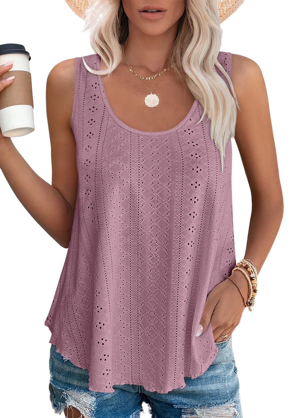 Valenzora | Round neck, loose sleeveless tank top