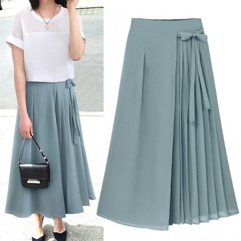 Damen-Faltenrock mit Taillenbund und eleganter Raffung, Größe