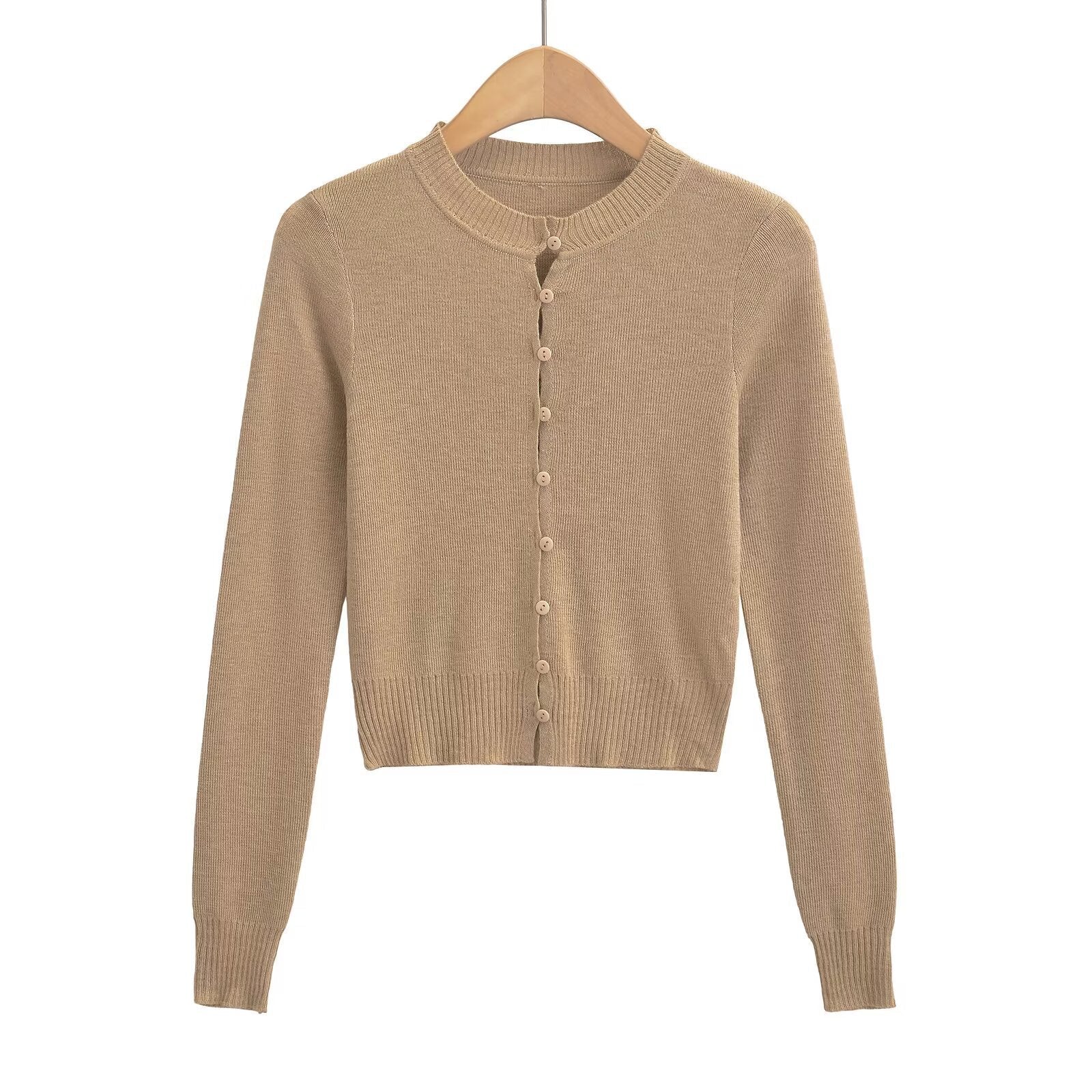 Damen-Cardigan mit modischem Rundhalsausschnitt und eleganter Knopfleiste, Größe S