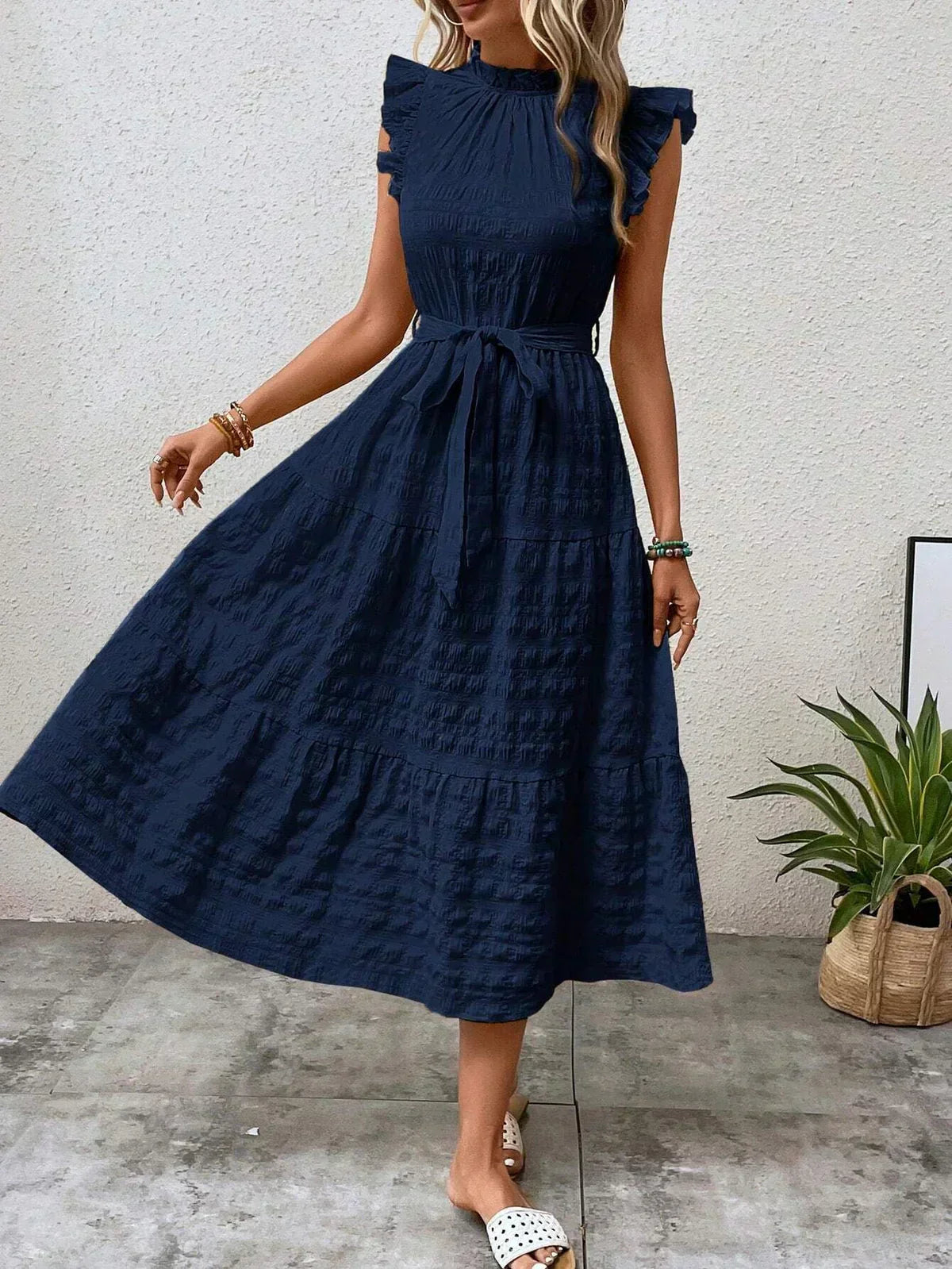 Valenzora | Charmantes Baumwoll-Midikleid