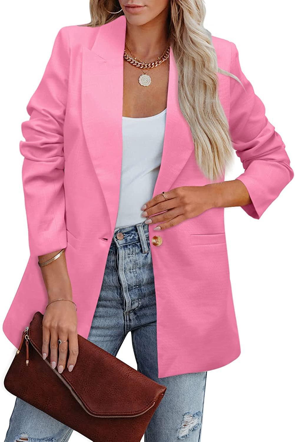 Eleganter Damen-Blazer in lässigem Schnitt mit zwei Taschen, Größe S