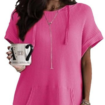 Legeres Hoodie-Kleid für Damen mit praktischer Kängurutasche und entspannter Passform, Größe S