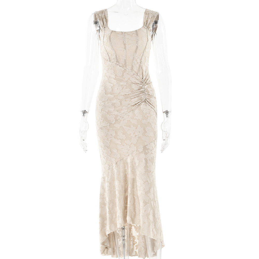 Women's sheath dress with a unique draping effect by Valenzora