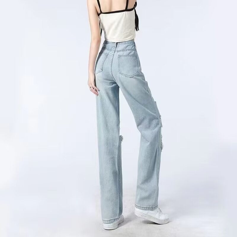 Valenzora women's jeans with ripped hem