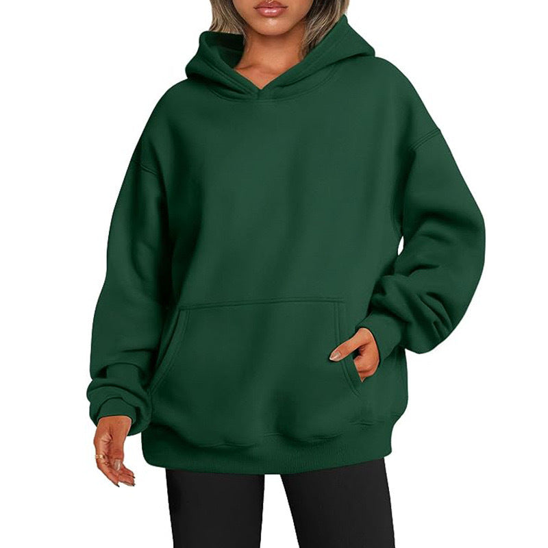 Oversized Hoodie für Damen aus weicher Baumwollmischung mit praktischen Taschen, Größe S