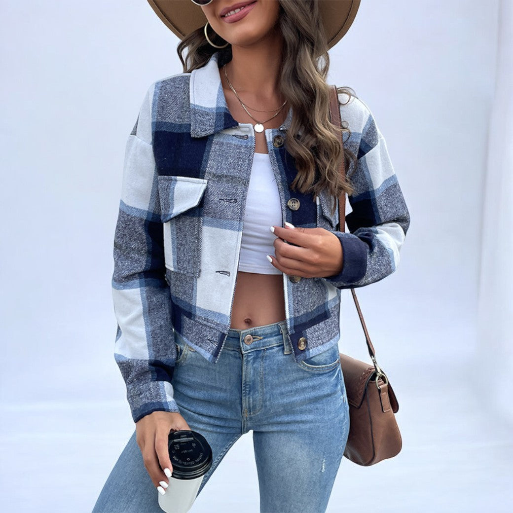Valenzora | Fashionable plaid jacket