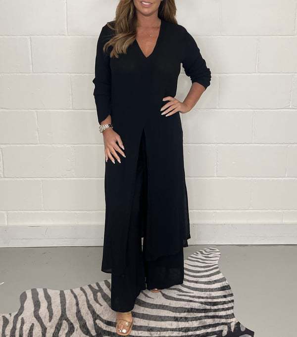 Valenzora | Split Long Top and Pants Set