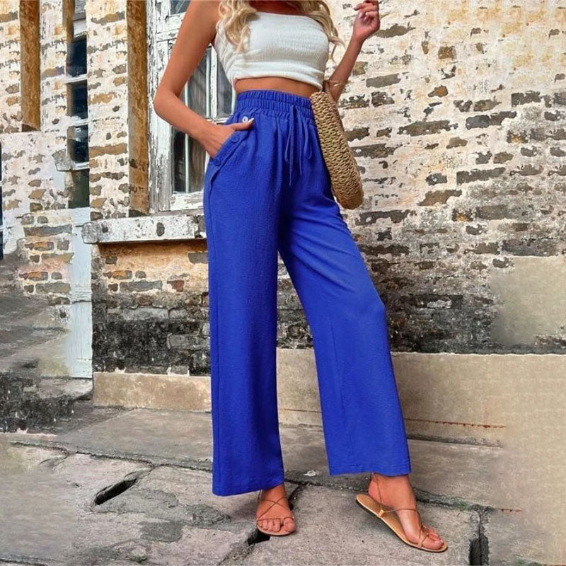 Valenzora | Colorful, airy summer trousers for women with wide legs
