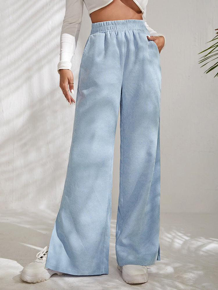 Valenzora with high waist and corduroy fabric