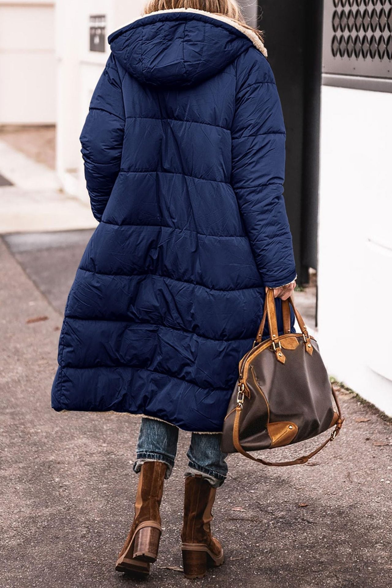 Valenzora | Reversible long puffer jacket