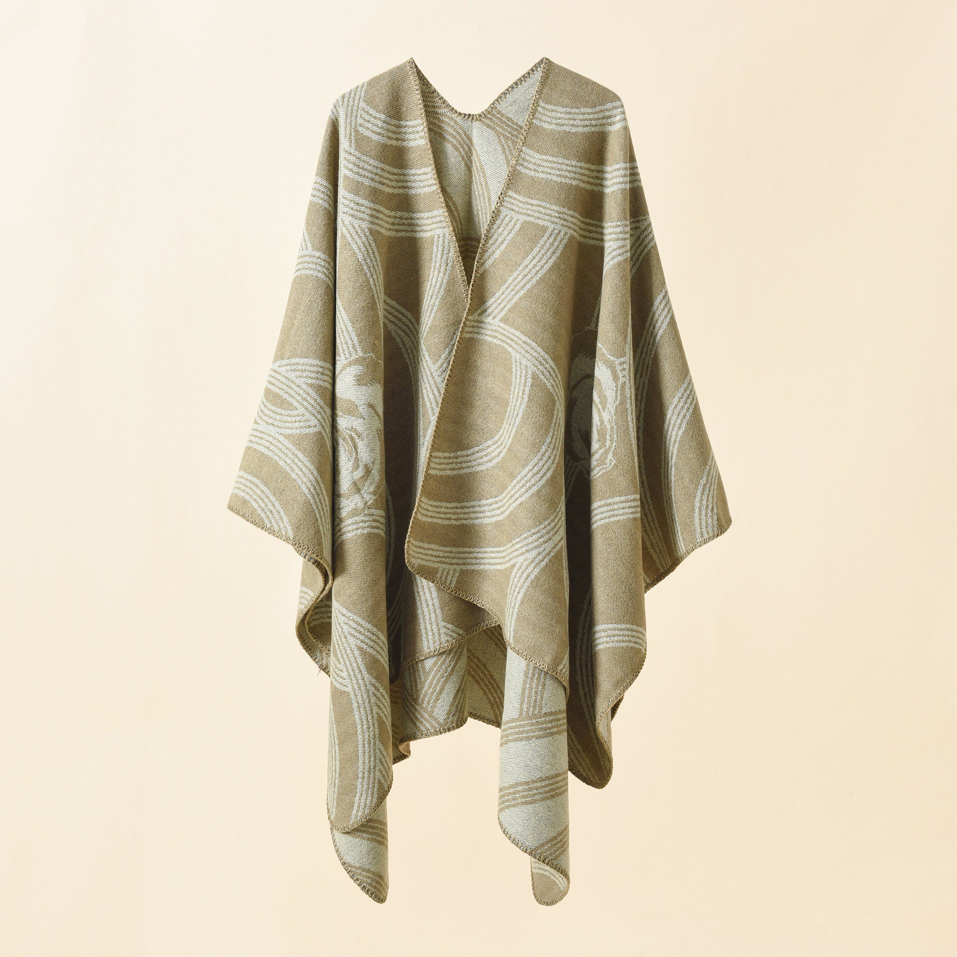 Damen-Poncho „Artful Wrap“ mit elegantem Blumendesign Valenzora