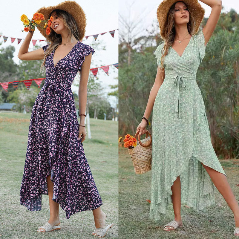 Valenzora | Slim Fit Irregular Hem Maxi Dress