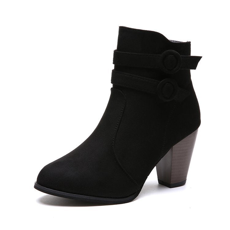 Women's ankle boots with decorative straps and elegant heel, size Valenzora