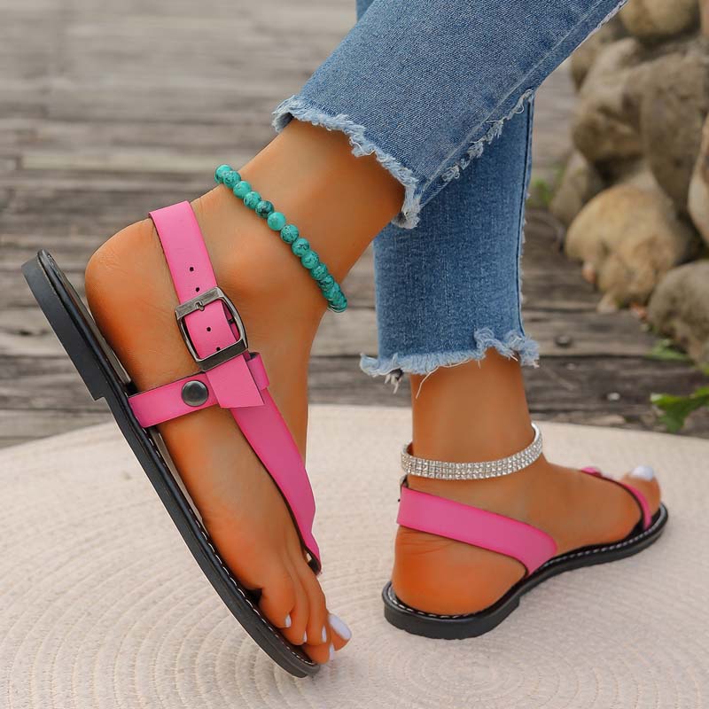 Valenzora | Minimalist Sandals with Buckle for Women
