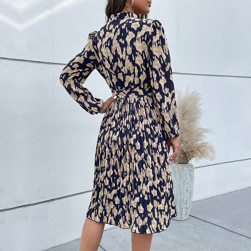 Damen Midikleid mit tailliertem Schnitt und modischem Bindegürtel, Größe S