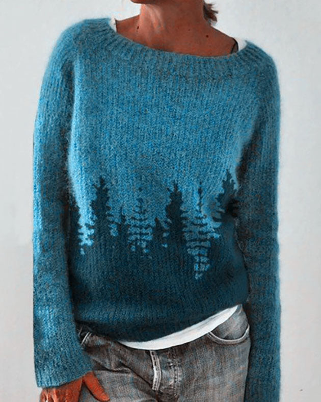 Valenzora Waldmuster-Pullover