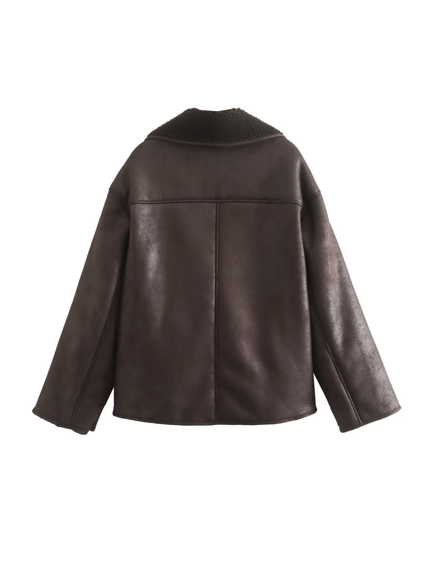 Valenzora | Klassische Kurze Lederjacke für Damen