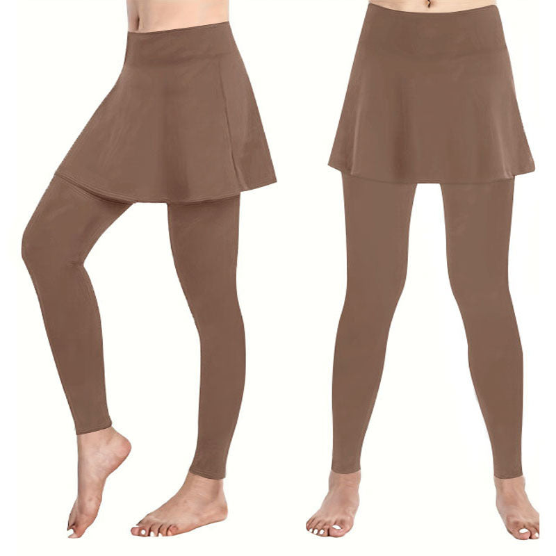 Women's leggings with a swing skirt, size