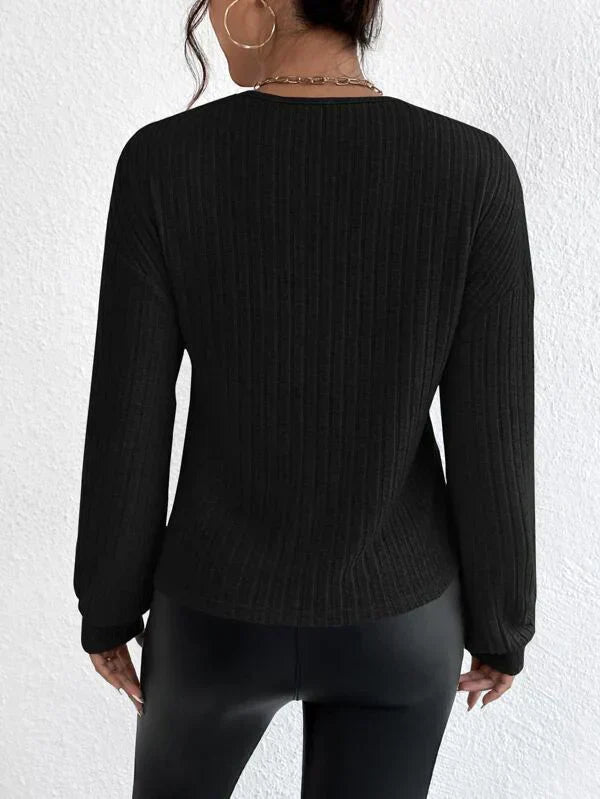 Valenzora | V-Ausschnitt Wickelpullover für mühelosen Stil für Frauen