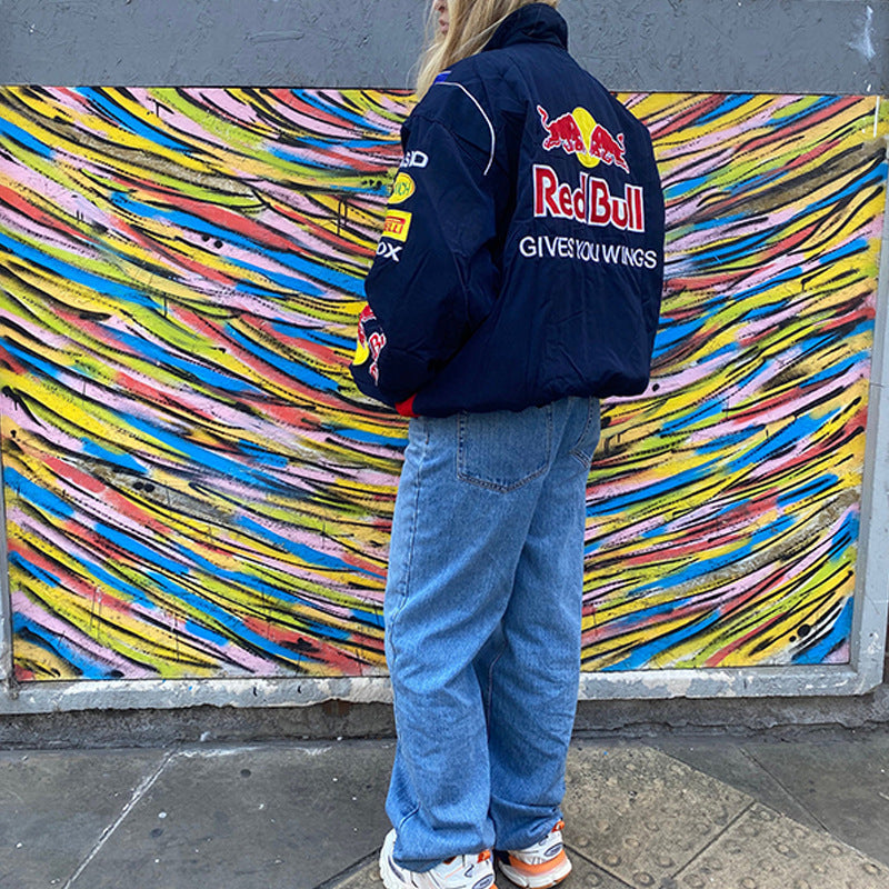 Valenzora | F1 Racing Long Sleeve Bomber Jacket with Print