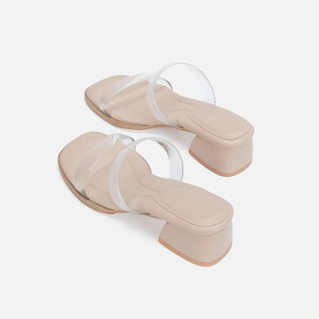 Valenzora | Women's transparent mid-heeled sandals