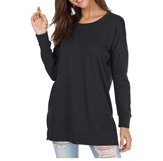Valenzora | Plain round neck casual top