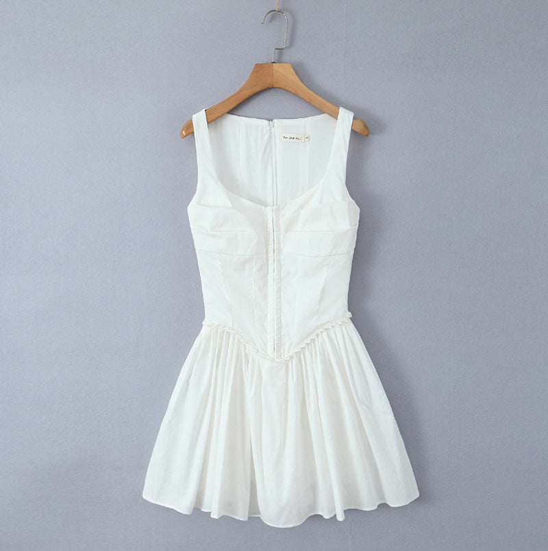 Women's fashionable summer dress with a tailored silhouette and full-length buttons, size [size missing]