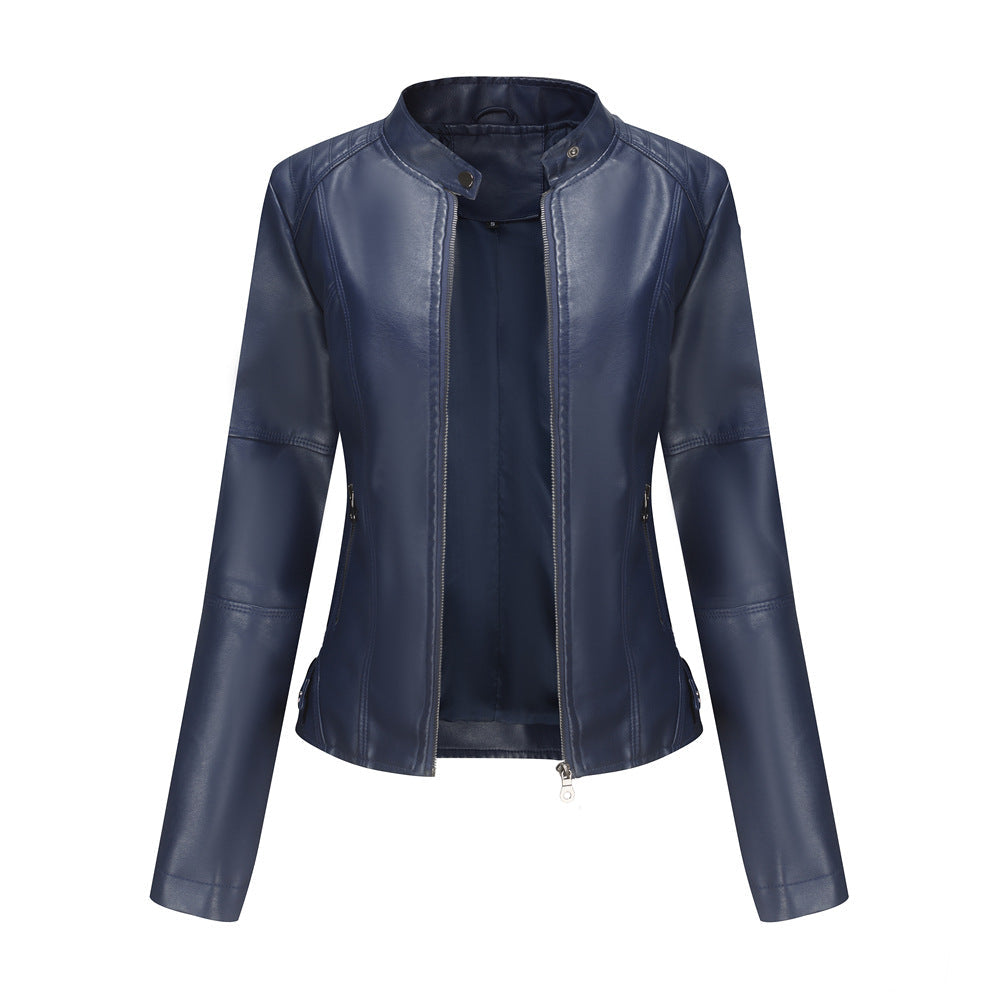 Valenzora - Women's simple faux leather jacket for an edgy look
