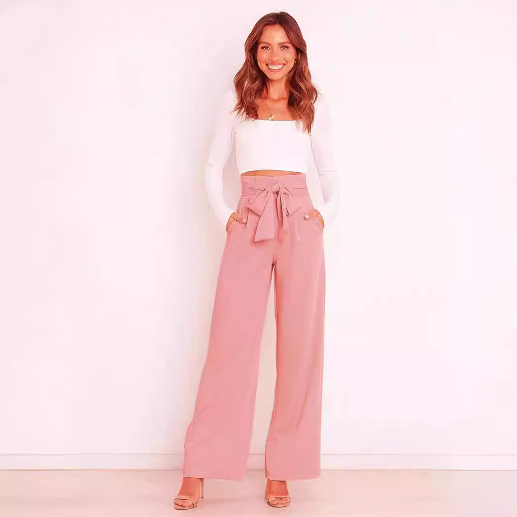 Valenzora | Stylish lacing bow summer trousers