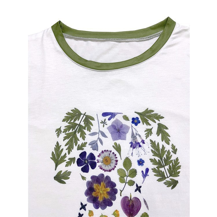 Valenzora | Florales Rundhals-T-Shirt