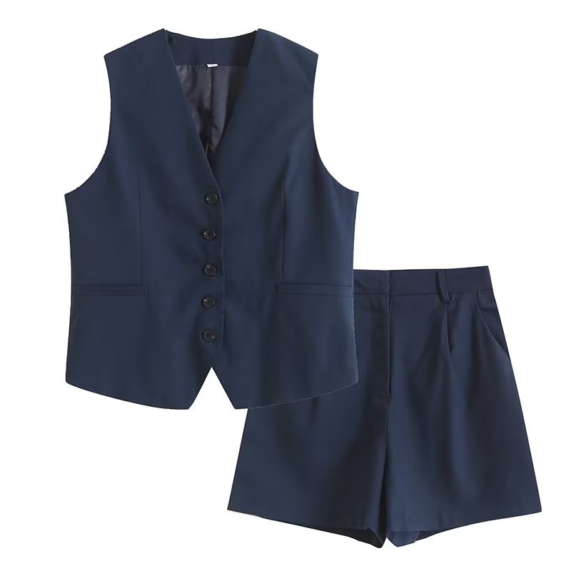 Valenzora | Lockeres Westen-Shorts-Set