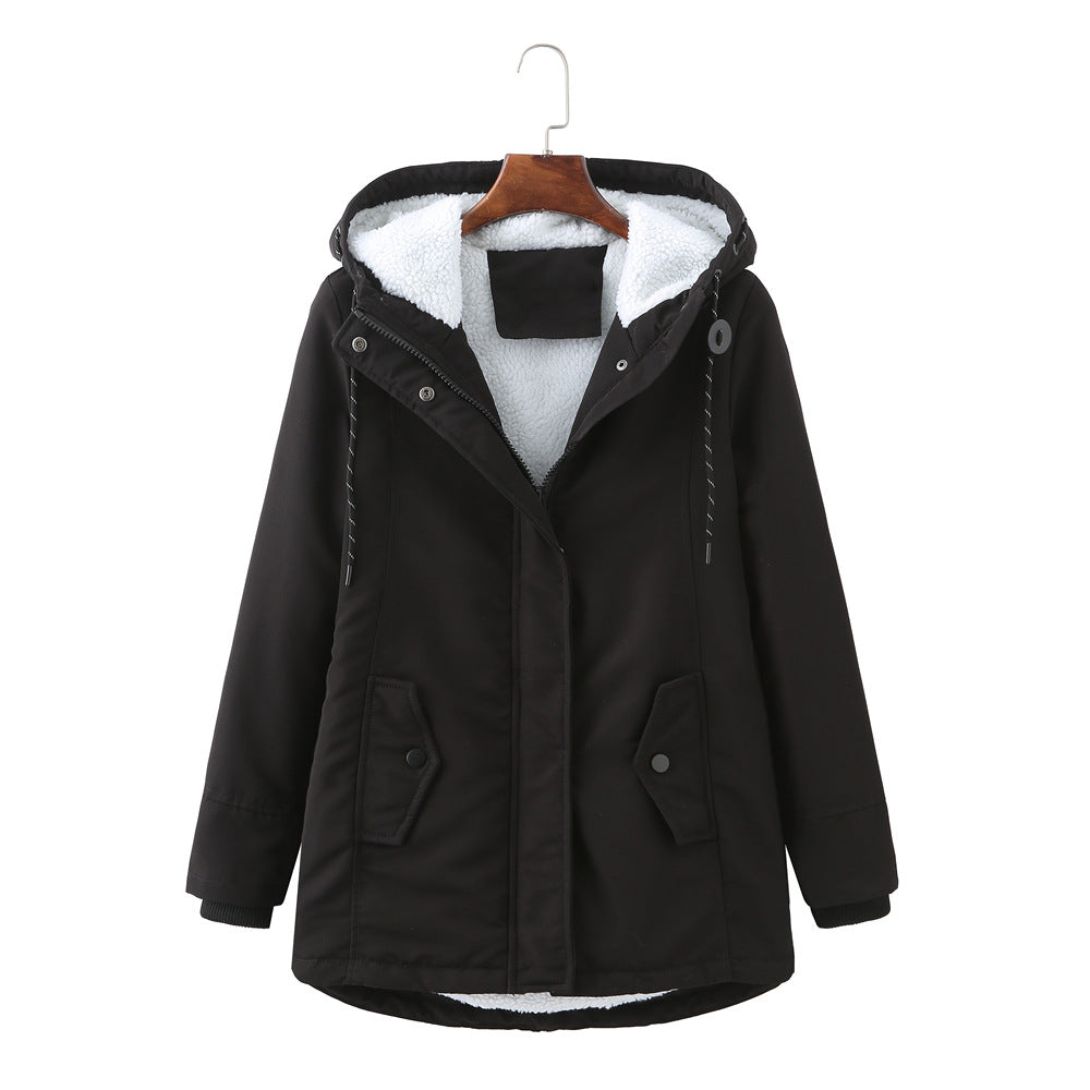 Valenzora | Casual winter jacket with fur lining for women